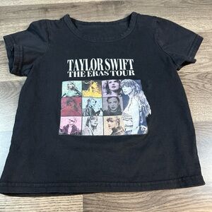 Kids Black Taylor Swift The Eras Tour T-Shirt